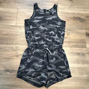 Athleta Girl Black & Gray Camo Girls' Romper